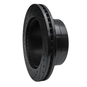 Ford F-350 Super Duty Brake Rotor (1) - Rear Right - R1 Concepts - Drilled & Slotted - Black - `05-`12